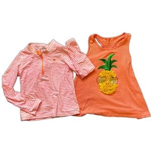 Girls 5T summer rashguard + tank bundle